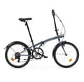 Decathlon BTWIN Tilt 120 Grey Folding Bike with Pannier & Bike Accessories