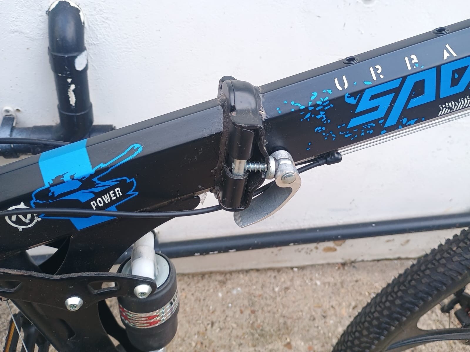 26” Folding Mountain Bike Urban Sport Full Suspension Disc Brakes Black Blue