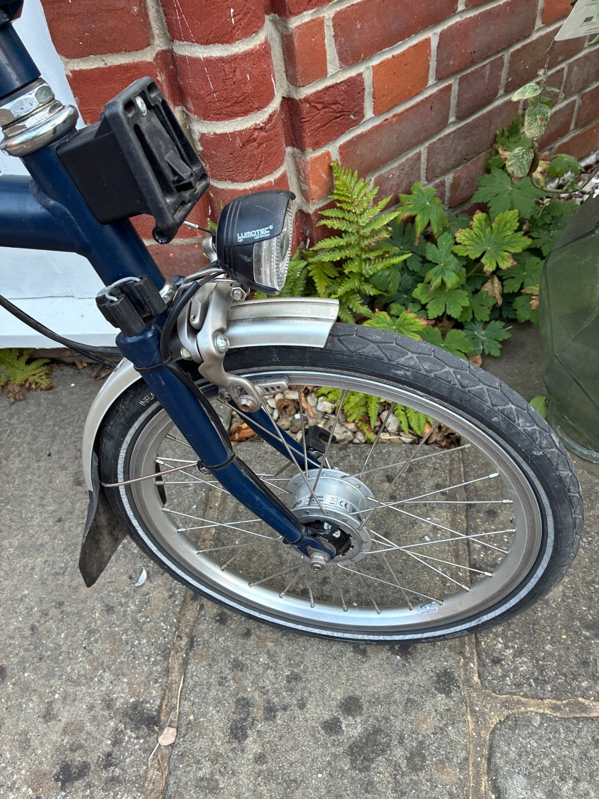 Brompton M6L Folding Bike , Blue 6 Speed, Dynamo lights and mudguards