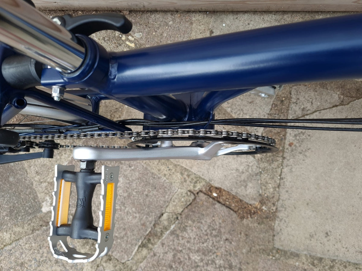 Brompton M6L Folding Bicycle Tempest Blue used in great condition + pump + docs
