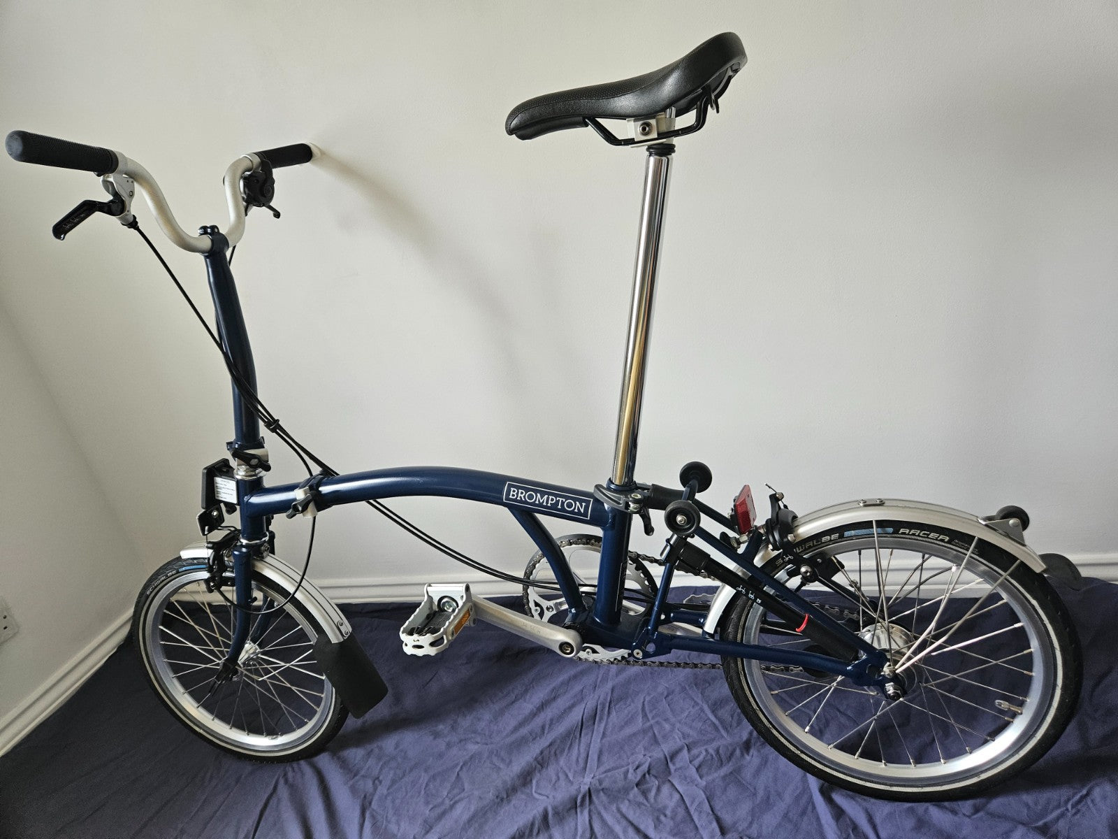 Brompton M3L - 3 Speed - C Line - Mid- Tempest Blue