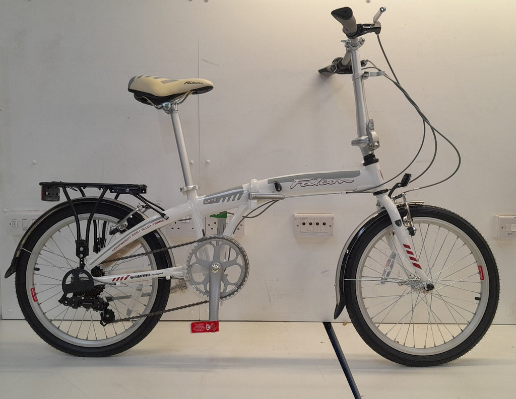Falcon Go-to Unisex 20" Wheel 7-Speed Compact Alloy Folding Bike - White A