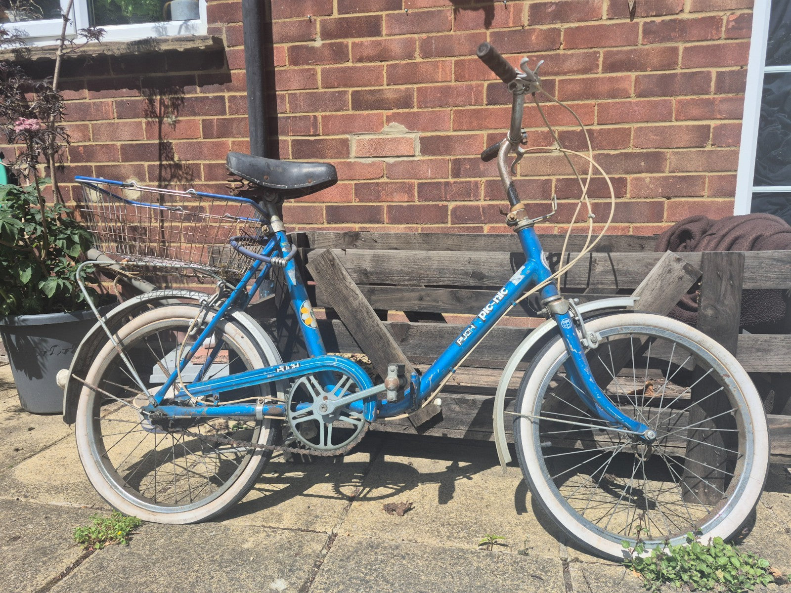 Vintage Puch Pic-Nic Folding Bicycle 20" Blue Shopper Bike – Retro Project