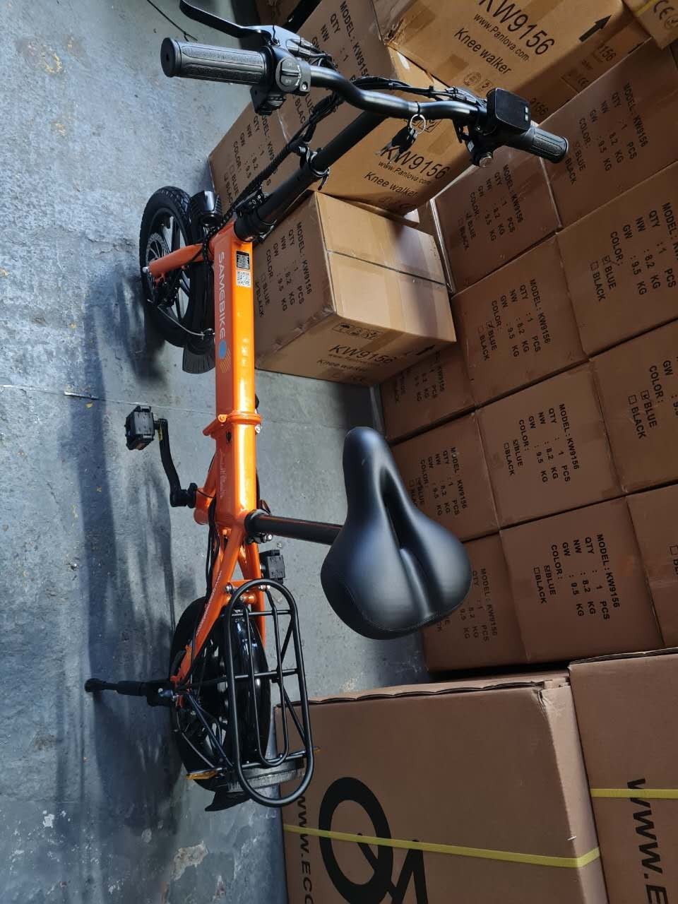 14" All-Terrain Folding bike, 36V 7.8Ah Battery, 25KM/h, Full Disc-U14R Orange