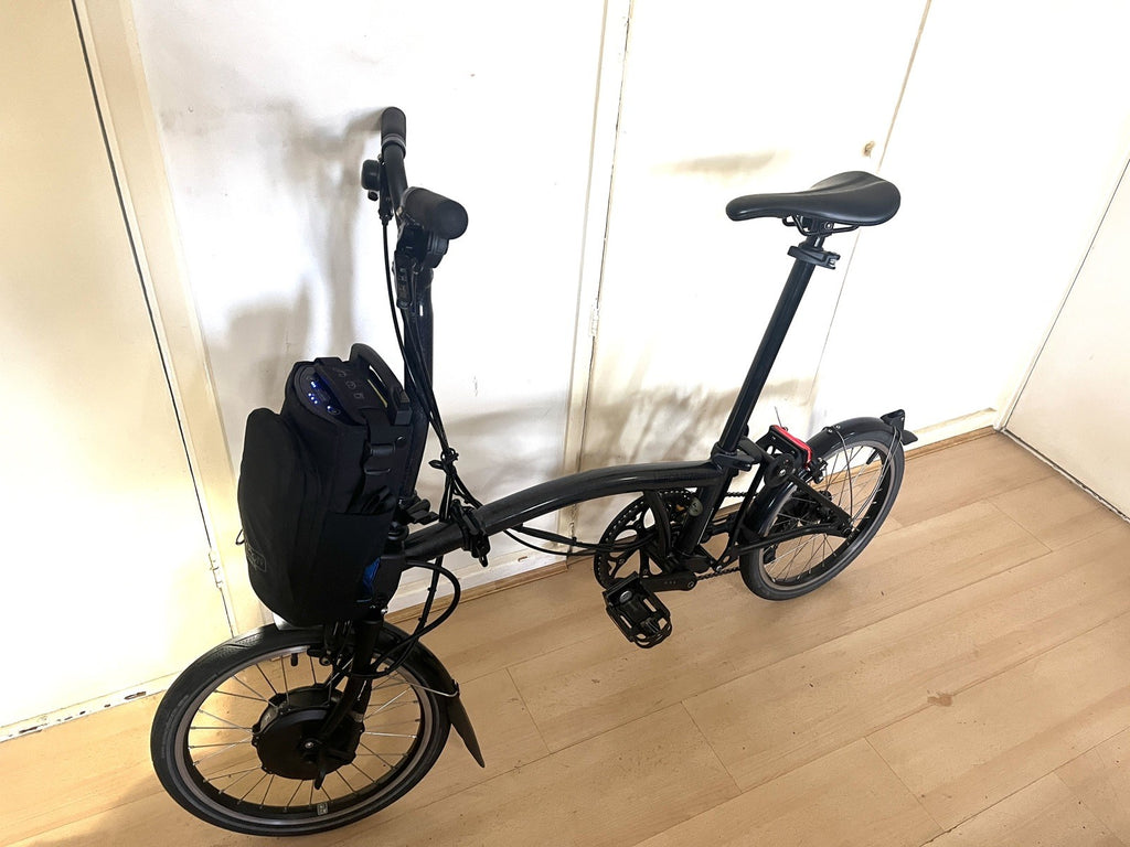 Brompton P Line Electrc Urban 4S, Midnight Black Edition Mid Handlebar RRP £3800