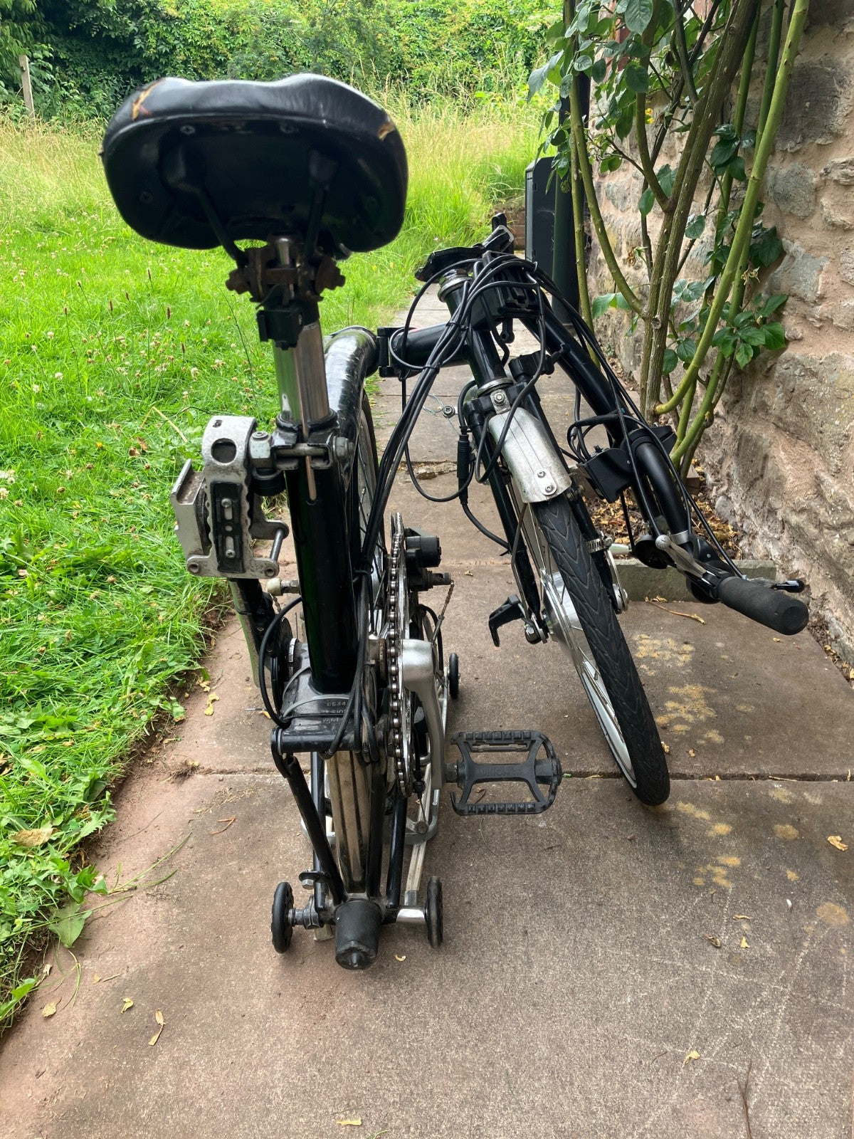 Vintage Brompton 1992-97 M5R 5-Speed Black – Modified with Swytch Conversion Kit