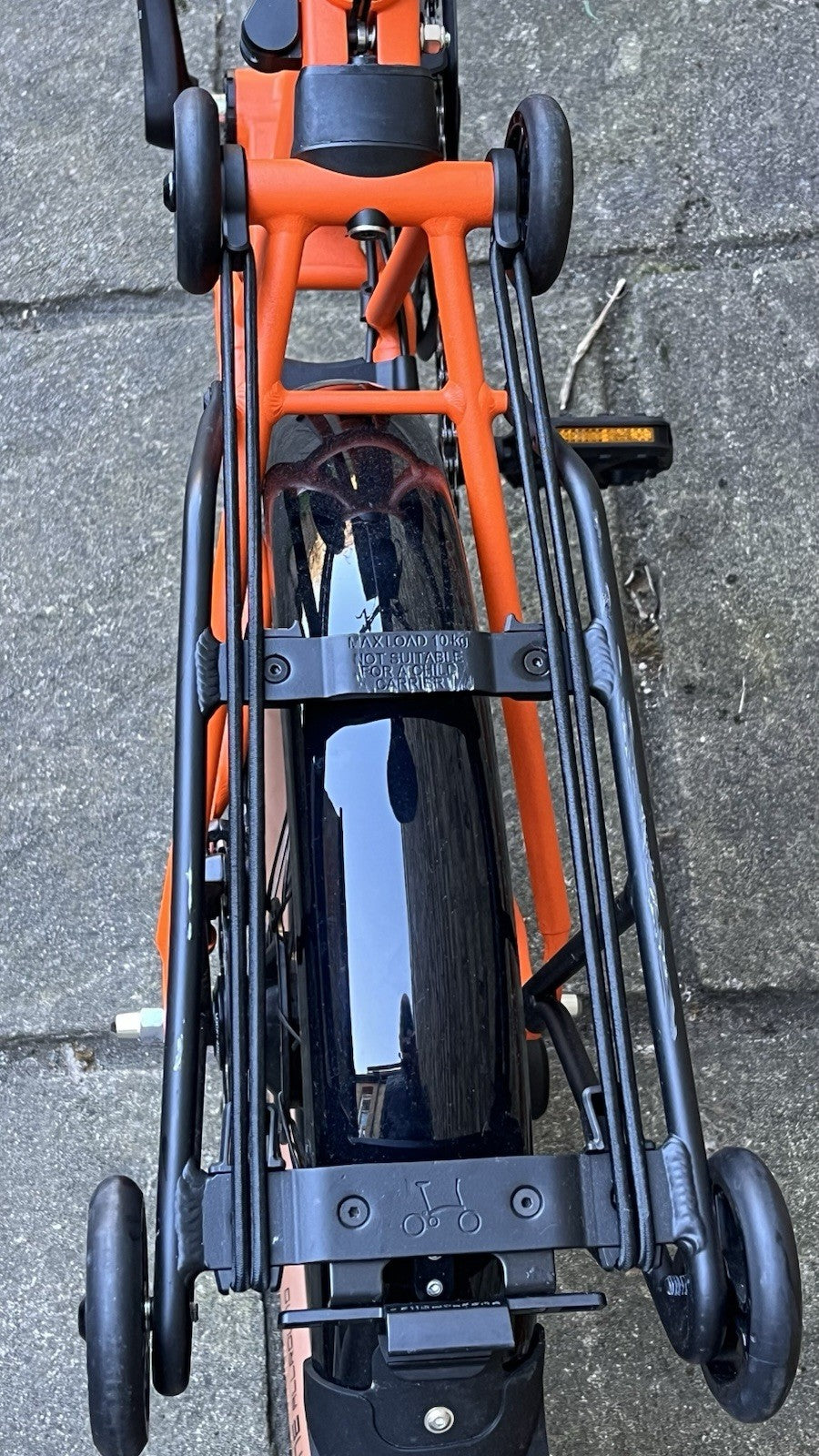 Brompton G Line 8-Speed Orange Folding Bike Brand New Never Used Large Handlebar