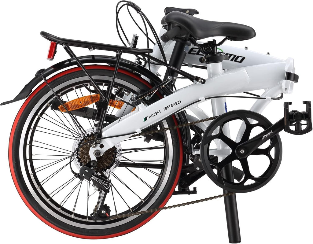 16" Folding City Bikes 7-Speed Lightweight Alloy Frame 12kg Urban Ride (V)