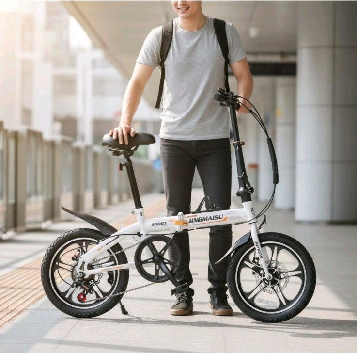 Mini Folding Bike Disc Brakes Folding Cycle Quick Fold for City, Adults, Kids