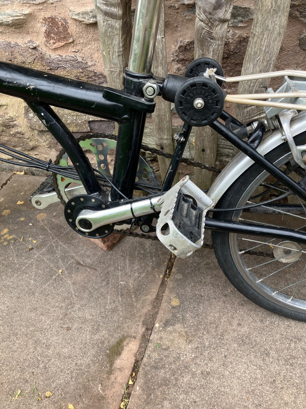Vintage Brompton 1992-97 M5R 5-Speed Black – Modified with Swytch Conversion Kit