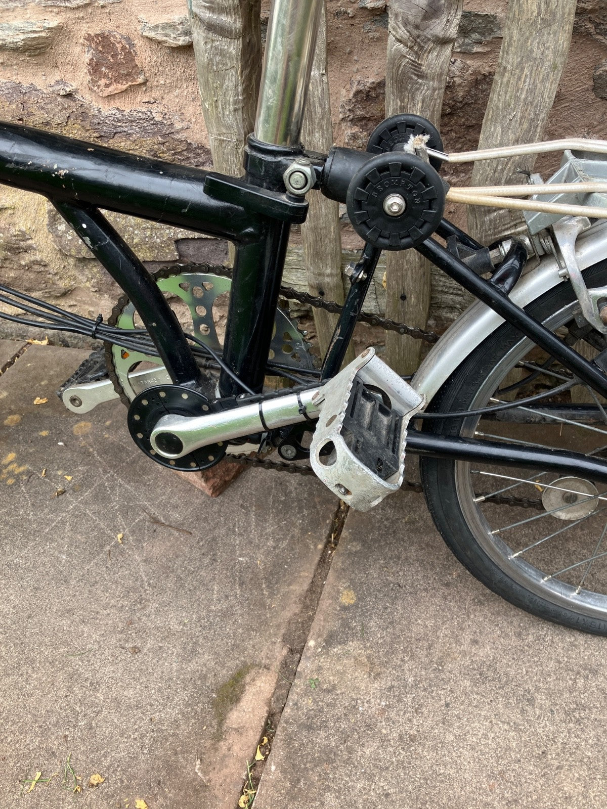 Vintage Brompton 1992-97 M5R 5-Speed Black – Modified with Swytch Conversion Kit