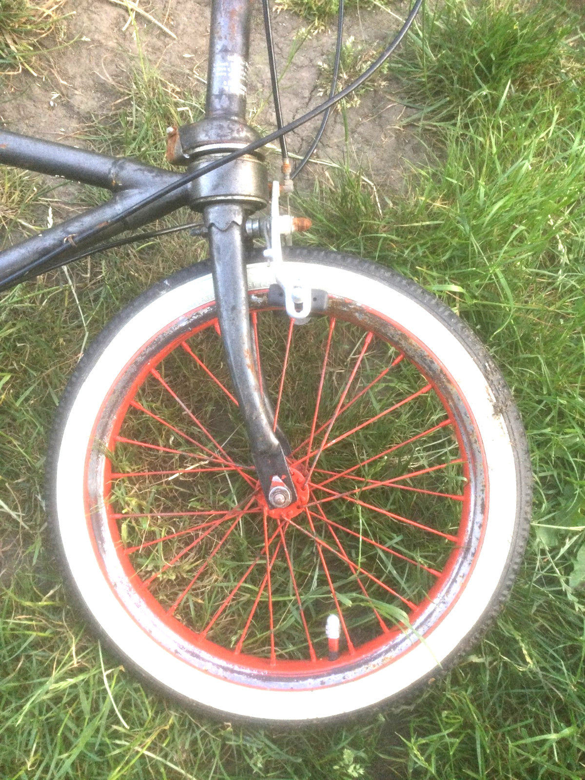 FOLDING BIKE - MAKE UNKNOWN / "USA DESIGN ENGINEERING" / CHROME & RED / xv