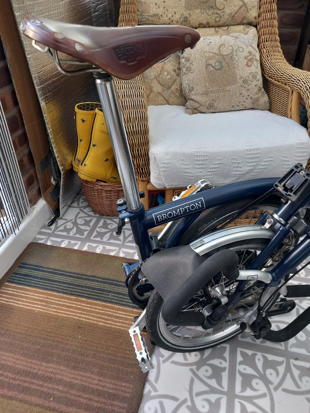 Brompton P6R P-Type 6-Speed Tempest Blue classic folding bike