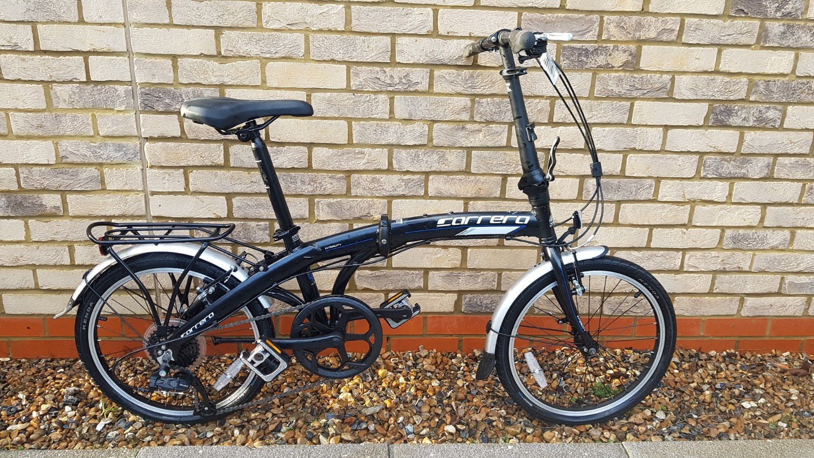 carrera intercity folding bike, black, perfect condition.