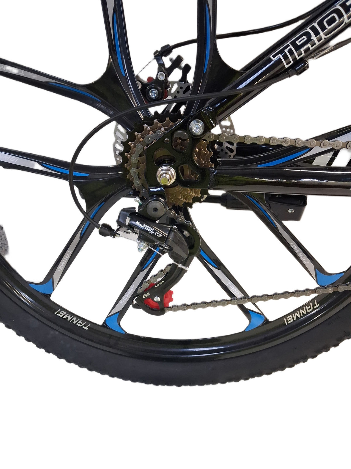 Trioblade 21-Speed 10 Spoke Wheels Foldable Mountain Bike 16" Frame Black (Dent)