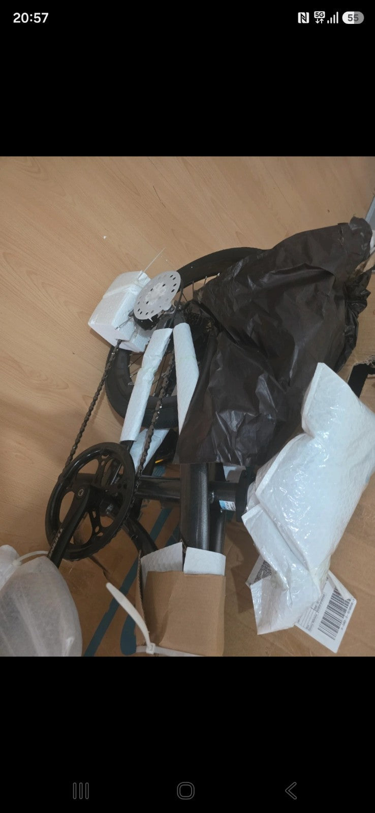 philips Folding Bike 20in Black, Disc Brakes, Derailleur Gears, Unisex Adults