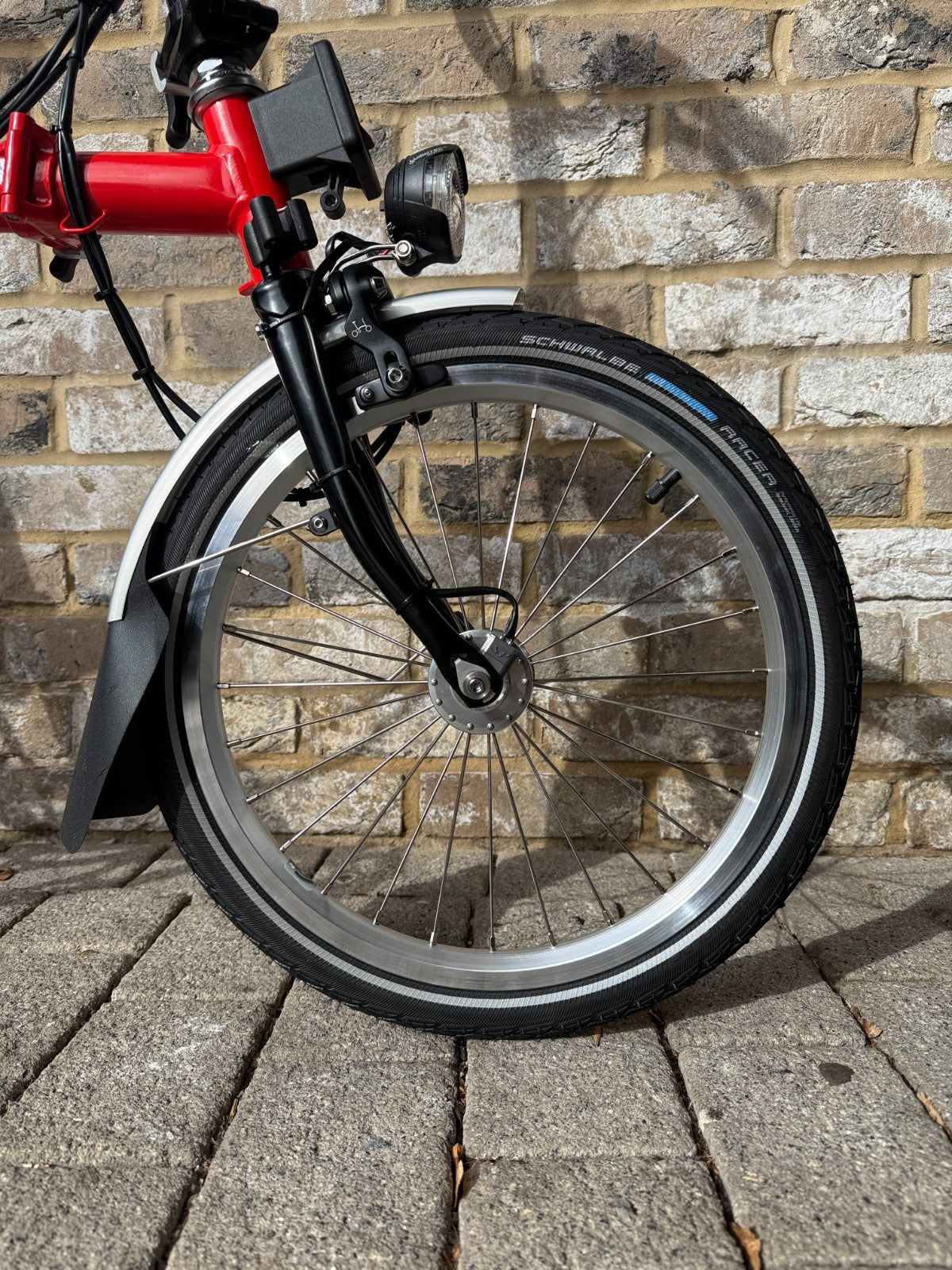 Brompton Rocket Red & Black 3 Speed Mid C Line M3L with Dynamo Lighting