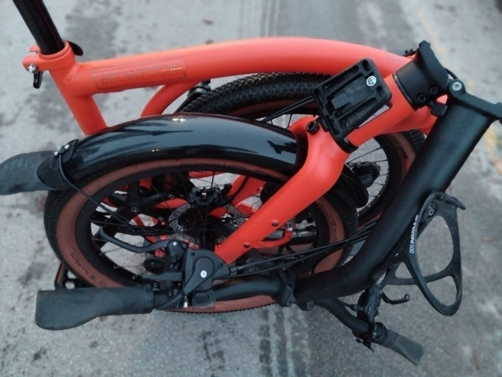 Brompton G Line Folding Bike, large , Adventure Orange, 8 Speed Alfine