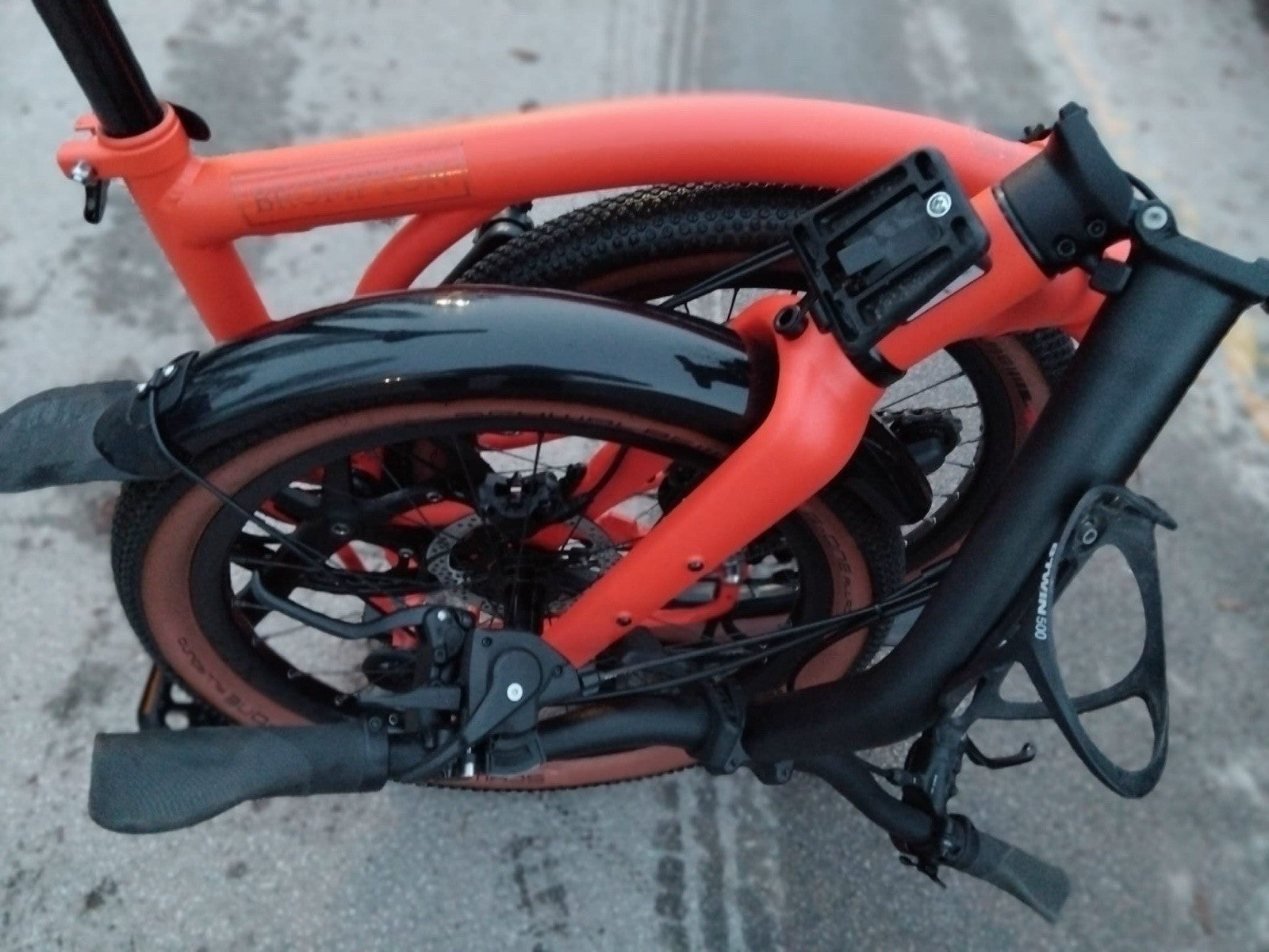 Brompton G Line Folding Bike, large , Adventure Orange, 8 Speed Alfine