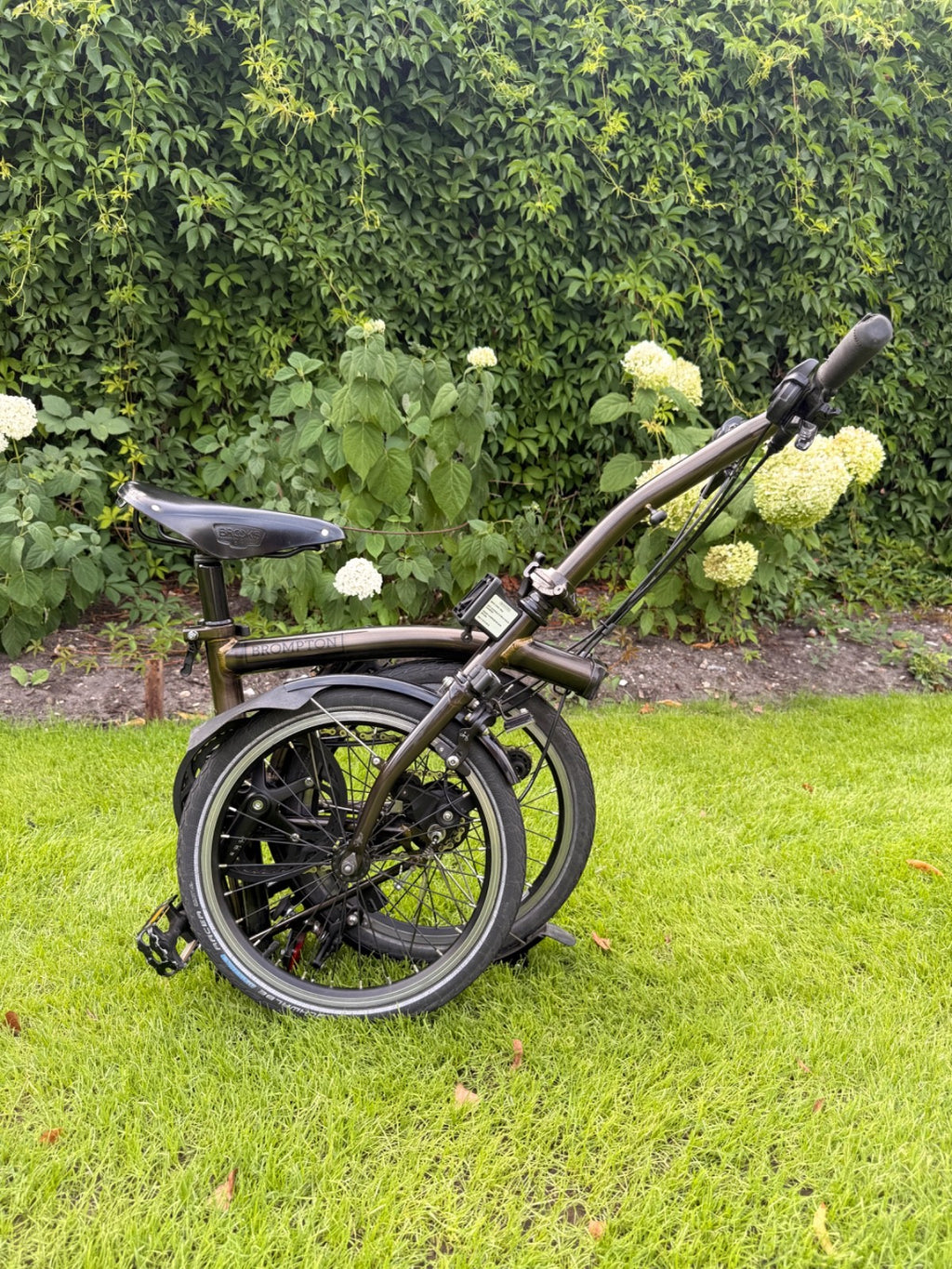 Brompton S6L Black Edition Black Lacquer 6 Speed Brooks B17 + Pump