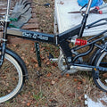 Vélo 20in Black Folding Bike with Rear Suspension, "Rock 'n' Row" Decal
