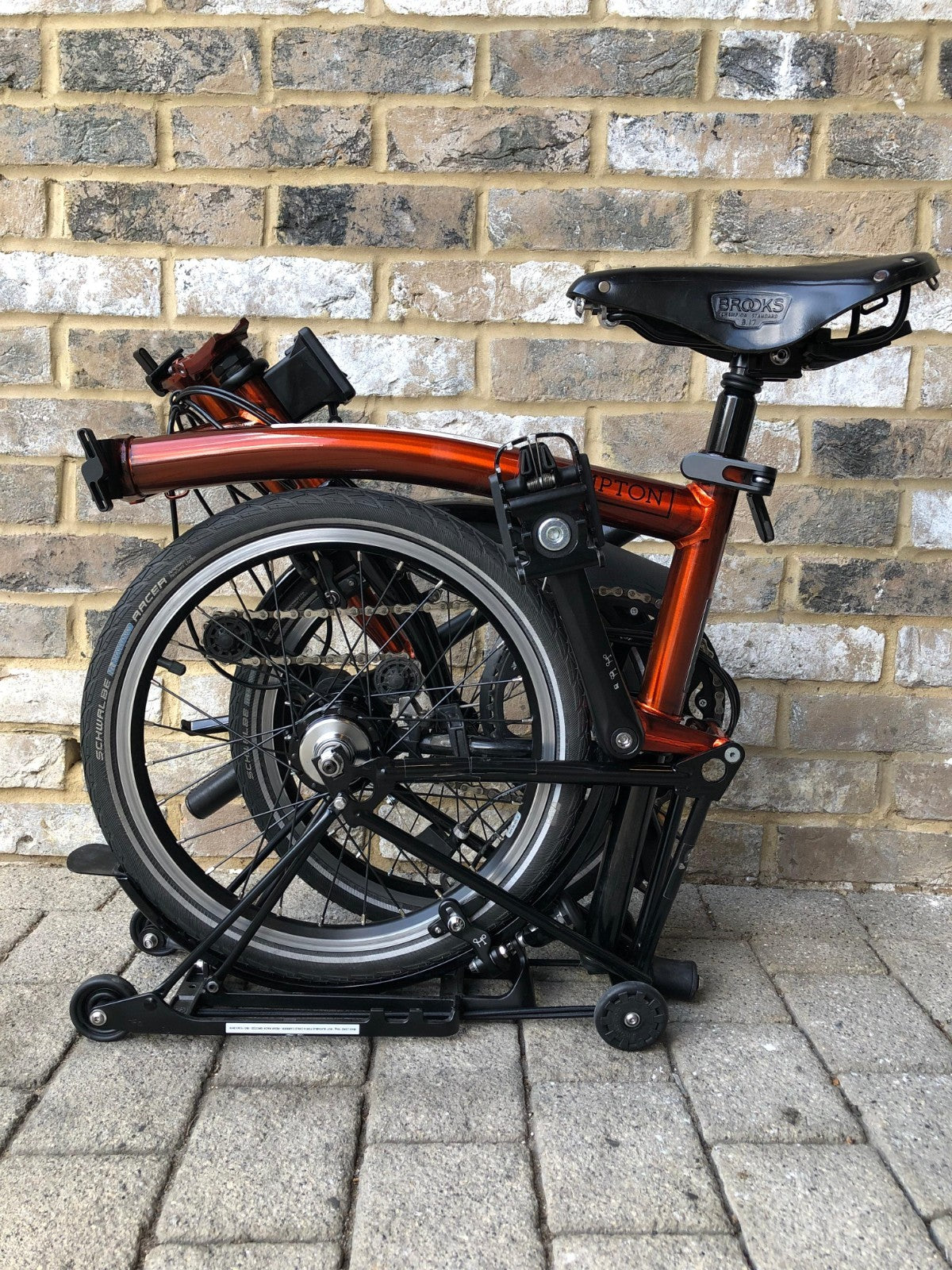 Brompton Flame Lacquer (Black Edition) Superlight Titanium with £400+ of extras