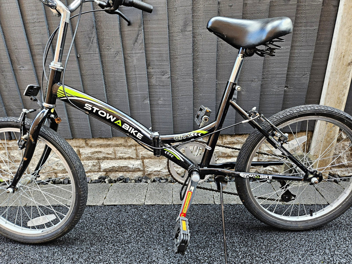 Stowabike City Folding Bike 20in Wheels 6-Speed Black/Green/White