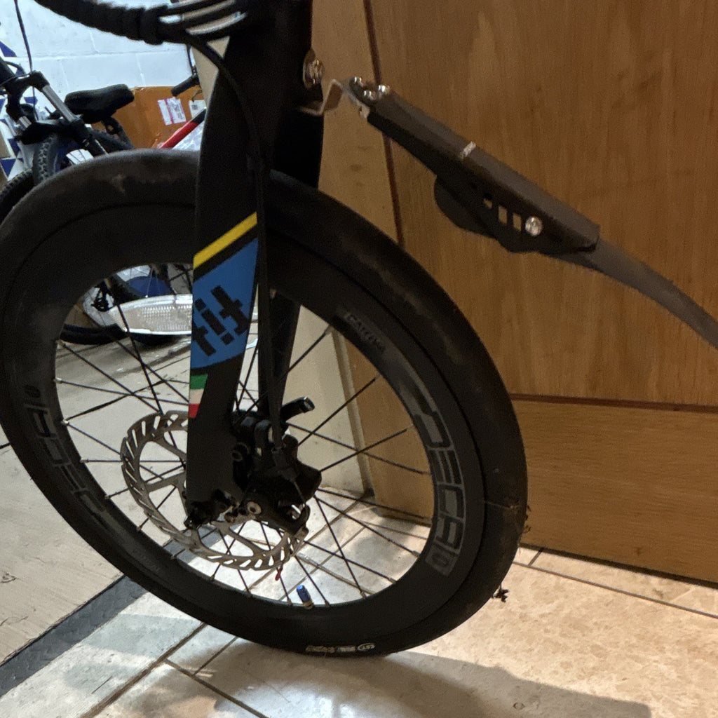 JAVA 20in Folding Bike Mechanical Disc, Derailleur Gears, Mudguards, Black/Blue
