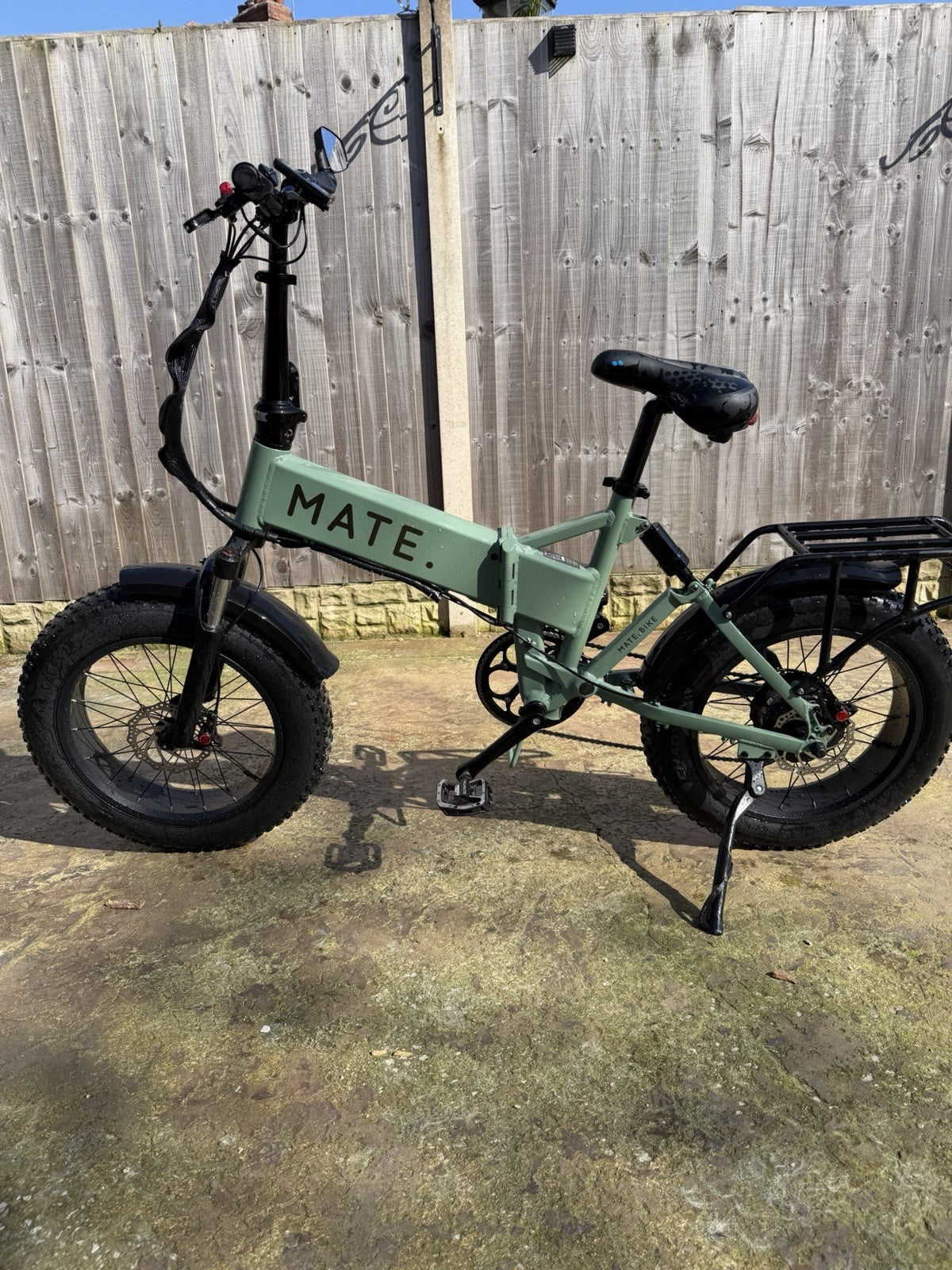 Mate x Bike Folding Green Bike On Off Road