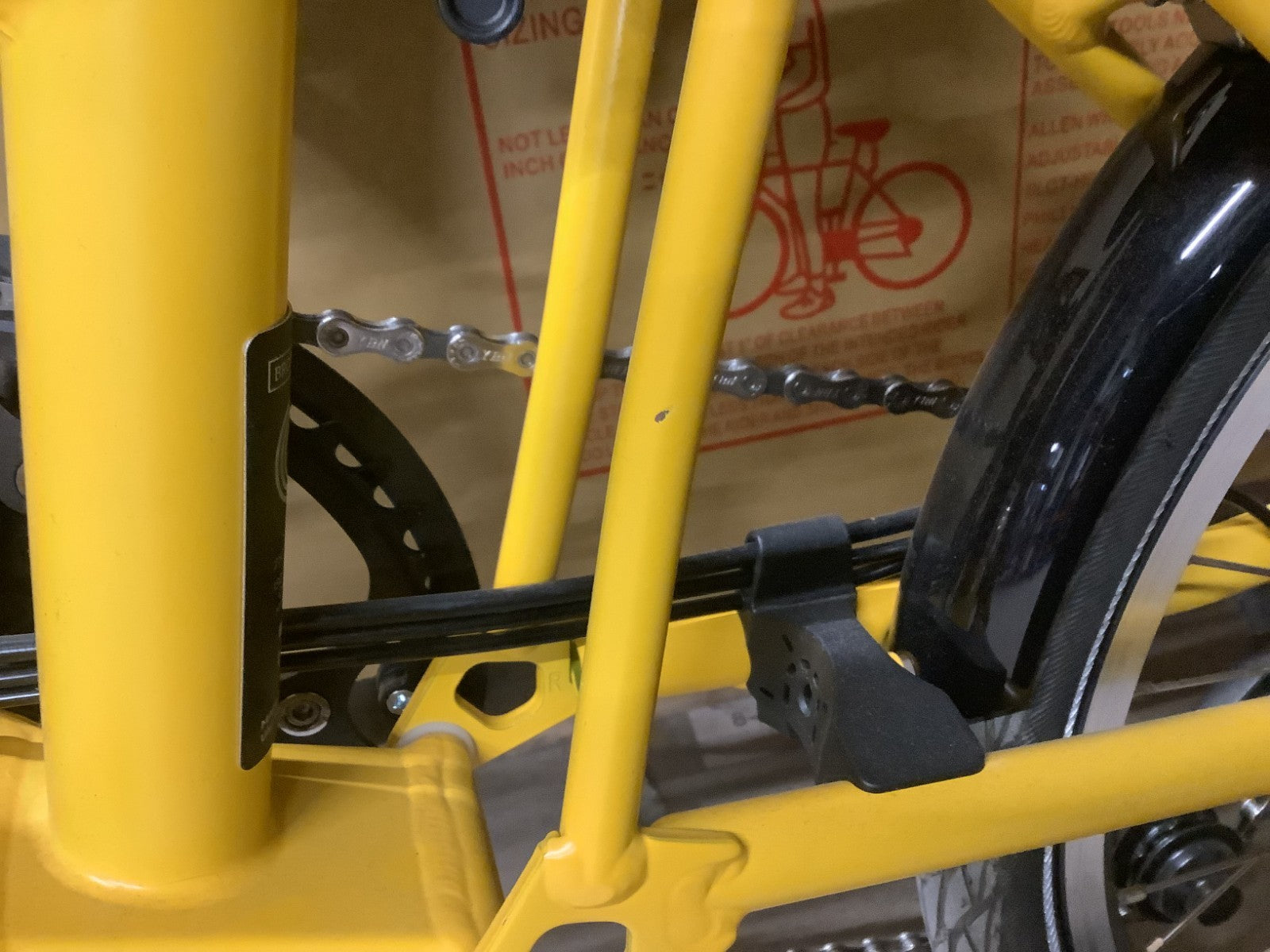 Brompton C Line 12 Speed Mid Bar Folding Bike 2025 12 Speed Bumblebee Yellow