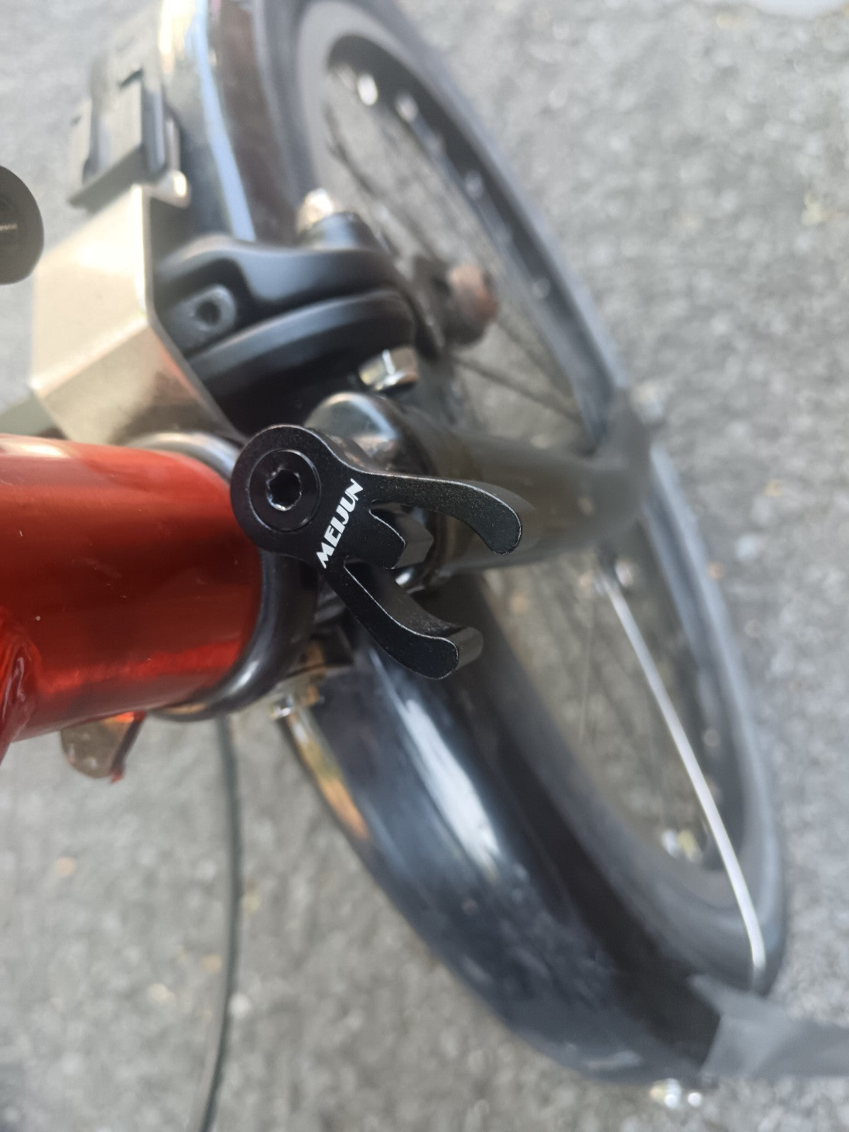 Brompton S2L Folding Bike Flame  lacquer red Black edition.
