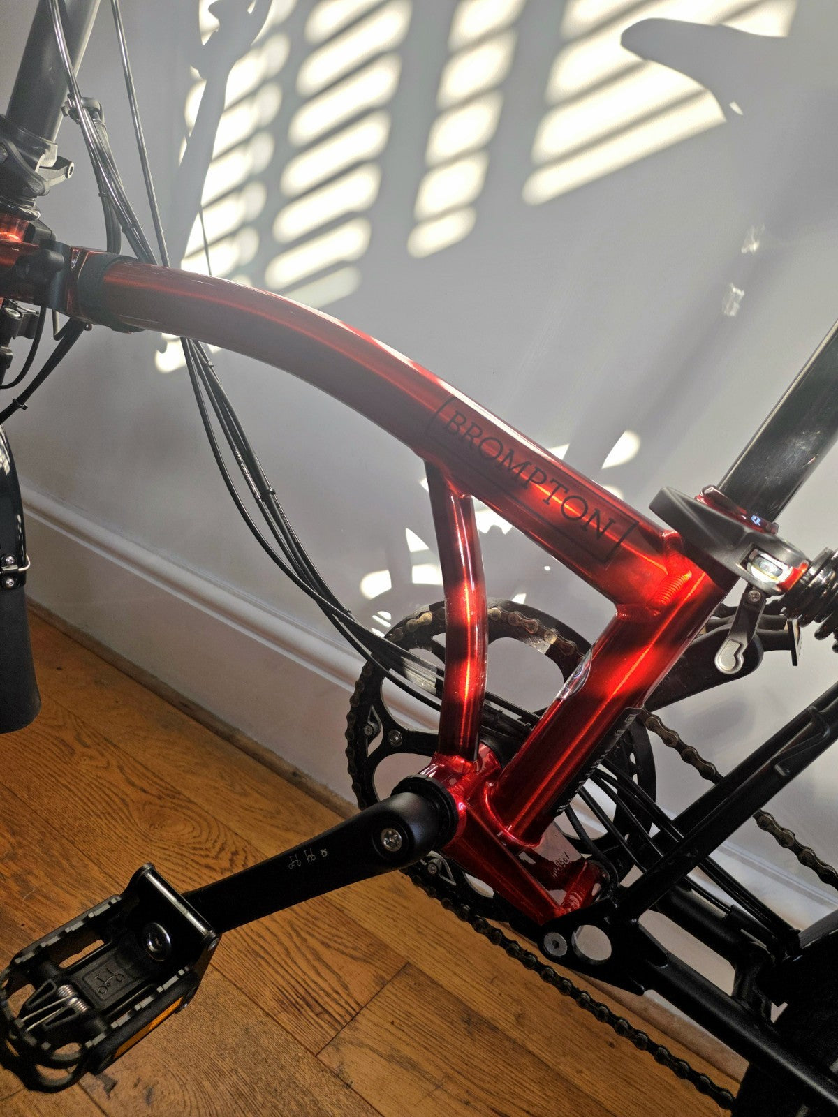 Brompton 2025 C Line Explore Electric Flame Lacquer 6-Speed *with upgrades*