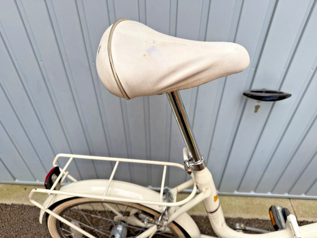 Vintage 1986 Unisex Adults Men's Women's White Raleigh Compact Folding Bike