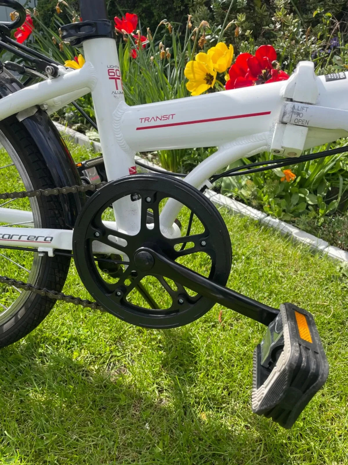 Carrera Transit Lightweight Folding Bike  Aluminium White