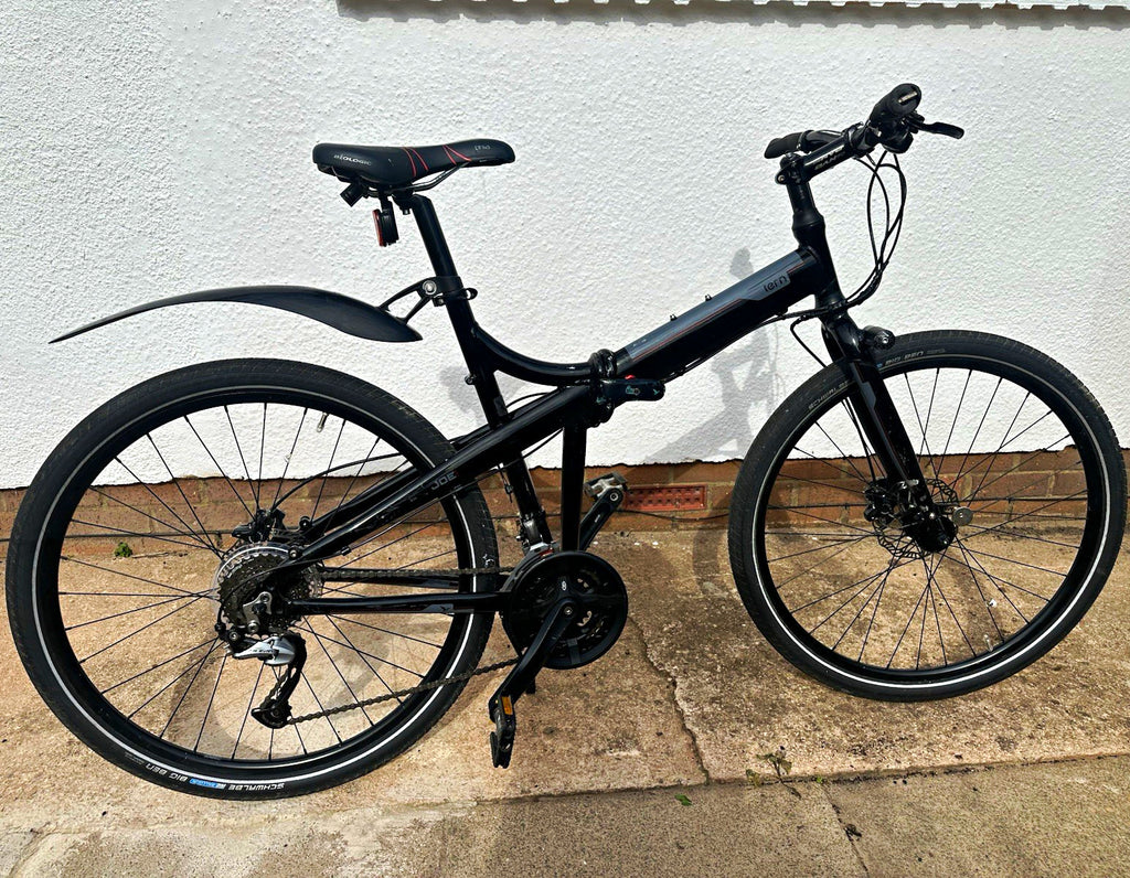 Tern Joe Folding Bike 26 in Black, Mechanical Disc Brakes, Frame Size L