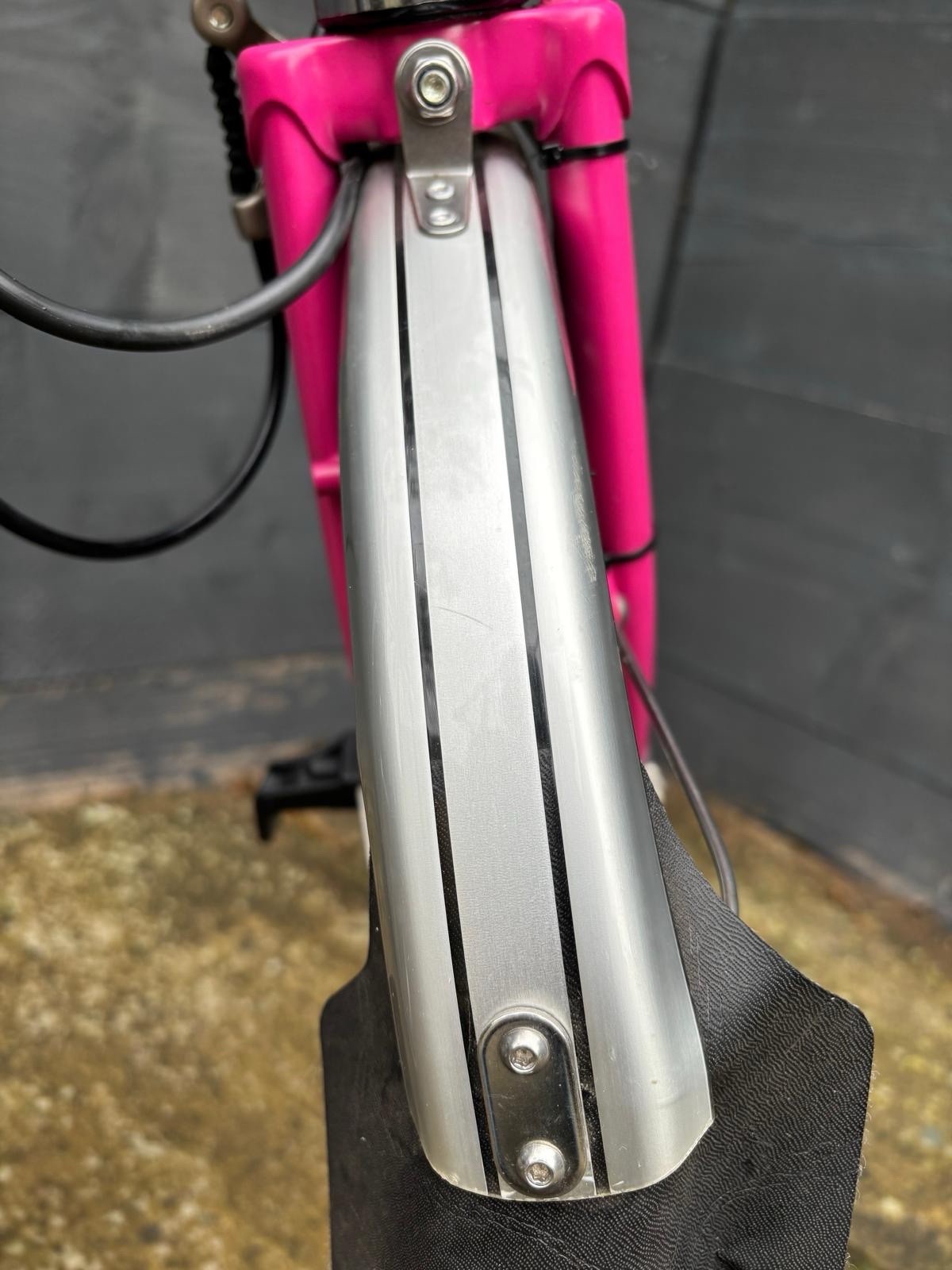 Brompton M3L Folding Bike 3 Speed White / Hot Pink