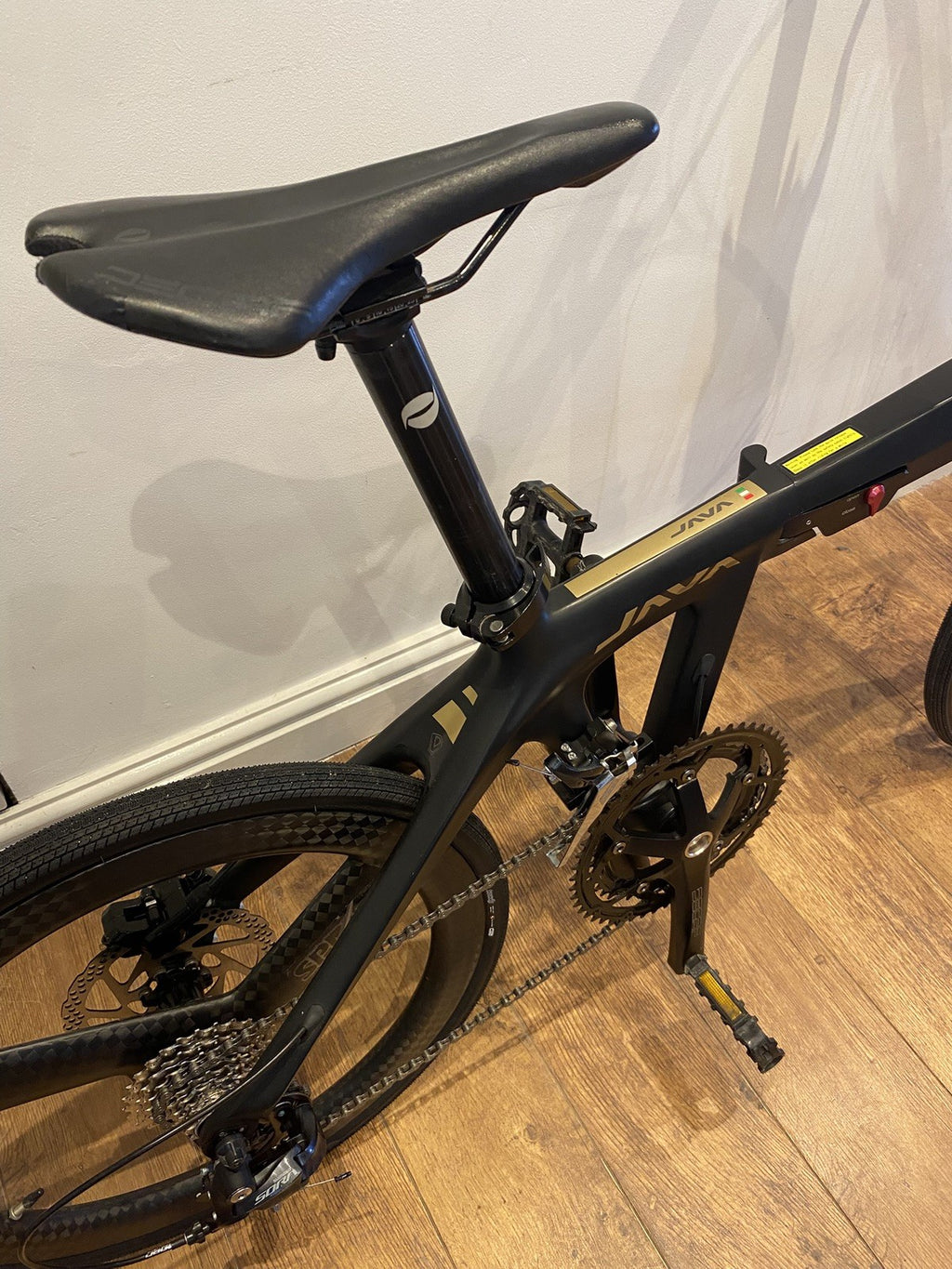 Carbon Fibre Unisex Folding Bicycle Java Matt Black Commuter Light Weight Bike
