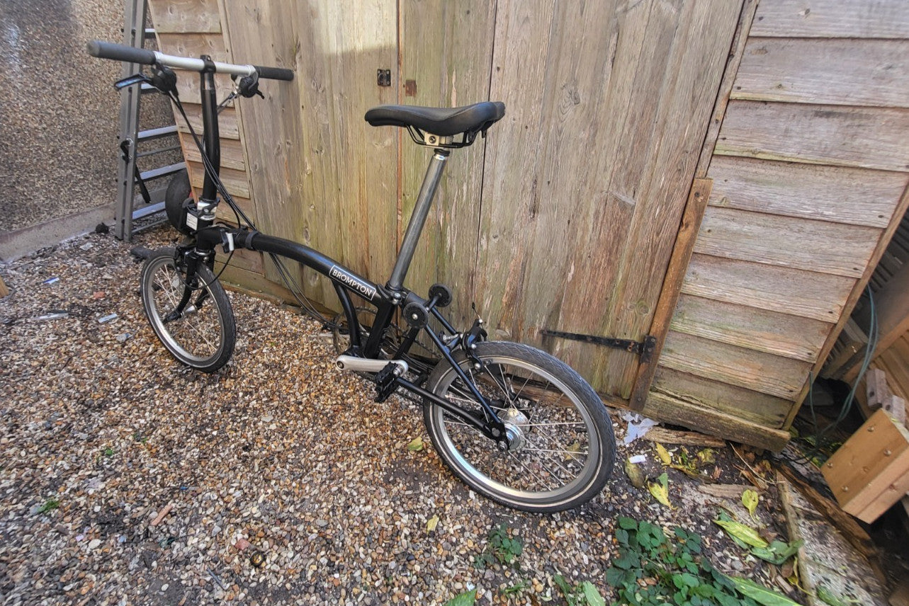 Brompton S6L Black 6 Speed with front carrier block