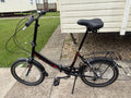 Tiger Foldaway Folding Unisex Bike, Black, Six Speed, 20inch alloy wheels.