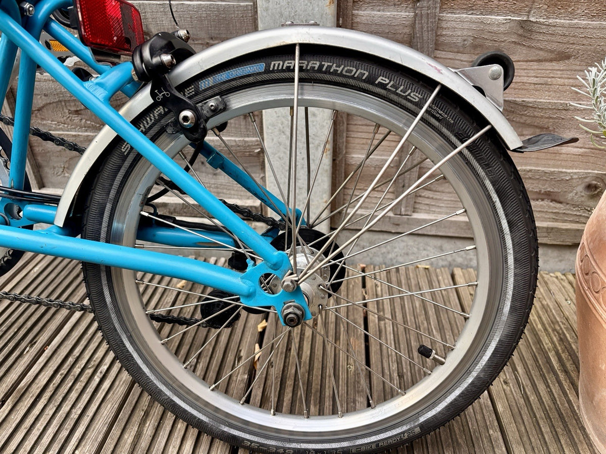 Brompton S2L Folding Bike Blue Lagoon - 2 speeds - 16in Wheels Mudguards