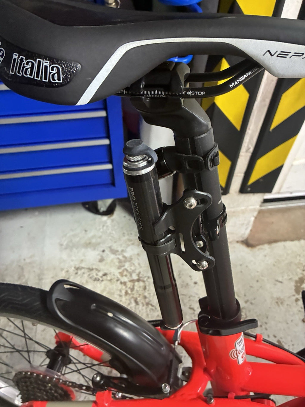B'TWIN Tilt 500 Folding Bike 20 in Aluminium Red. Also a Cross CRF300.