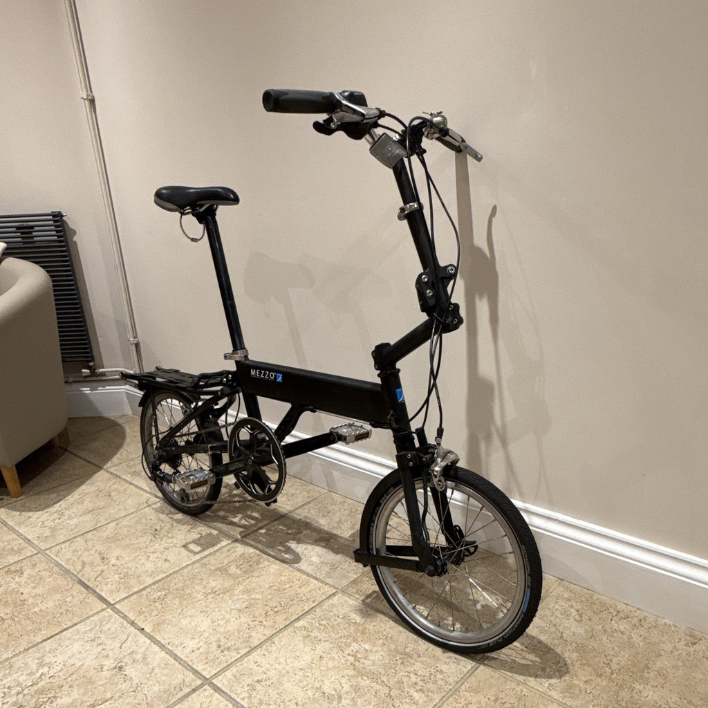 Mezzo D9 Folding Bike, 16inch Wheels,  Black Frame