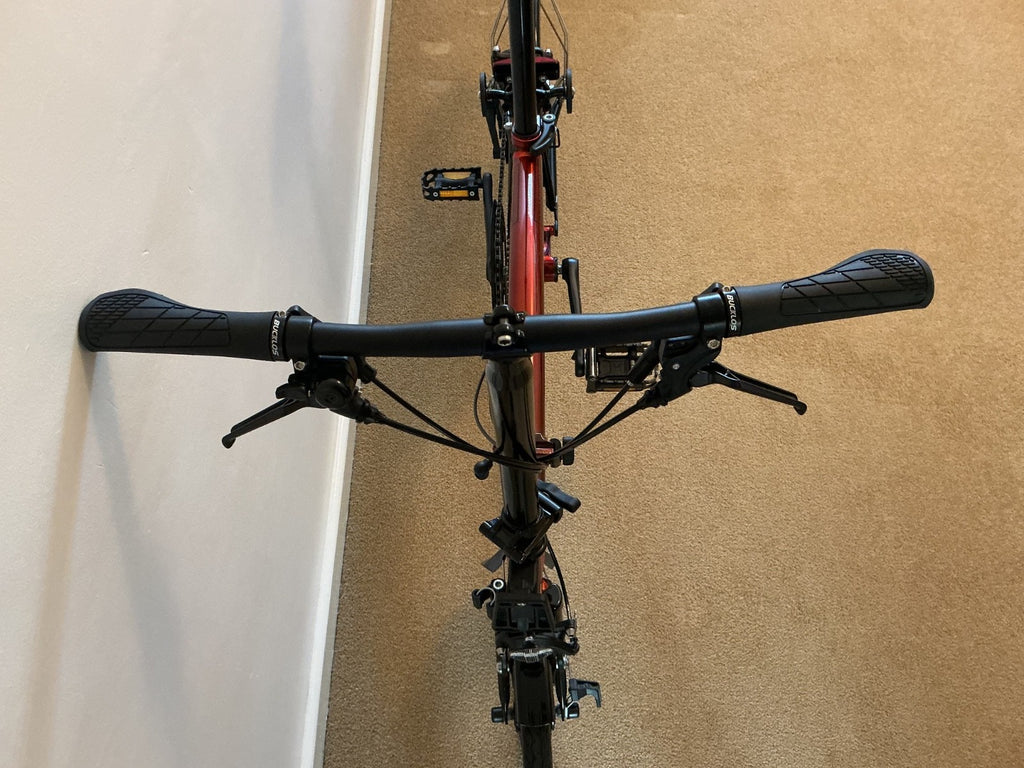 Brompton C Line Flame Red Lacquer low bar 6 speed
