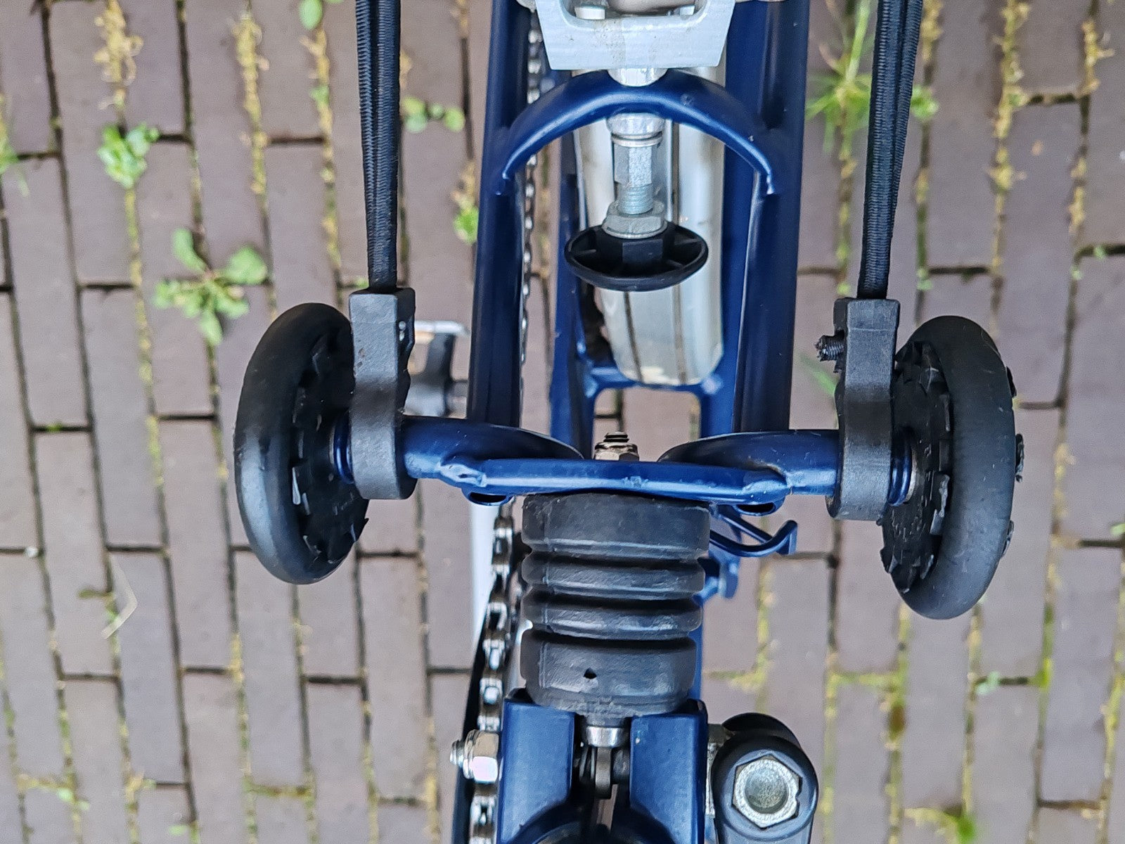 Brompton H6R 6 Speed Folding Bike Rack Brooks Saddle Commuter Blue