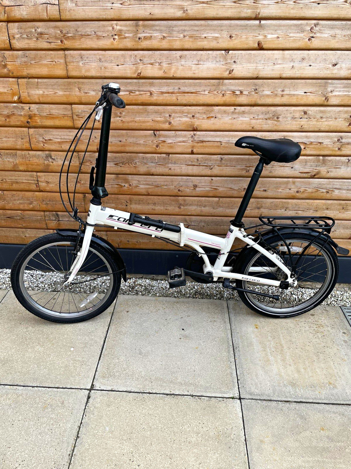 Carrera Transit 20in Folding Bike 3-Speed Hub Gears Rear Rack Mudguards