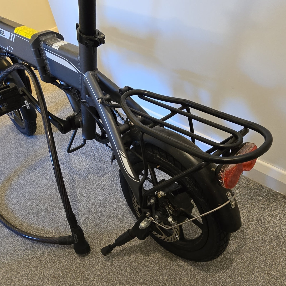 HITWAY EH-TS194 16in Folding Bike LCD Lights Rear Rack