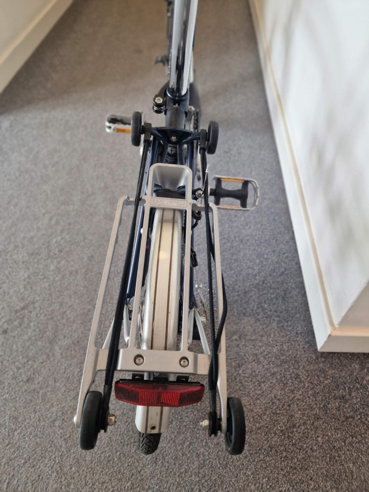Brompton M3R Folding Bike - Tempest Blue - 3 Speed - Rear Rack & Front Metro Bag