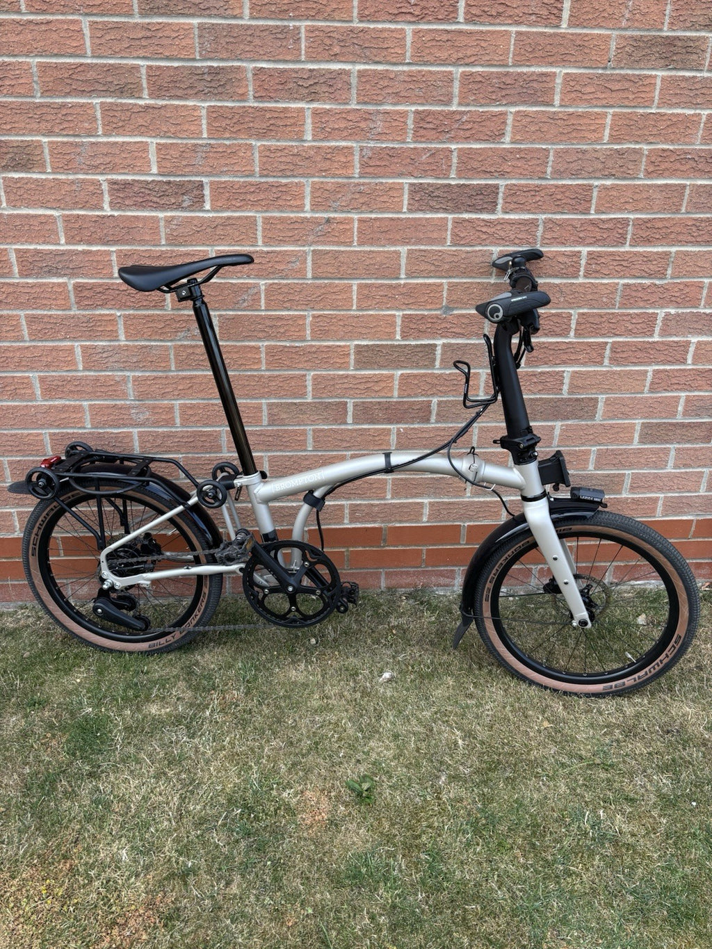Brompton G Line Medium Folding Bike 8-Speed, Traildust White