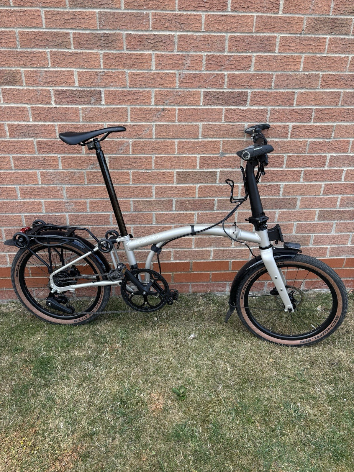 Brompton G Line Medium Folding Bike 8-Speed, Traildust White