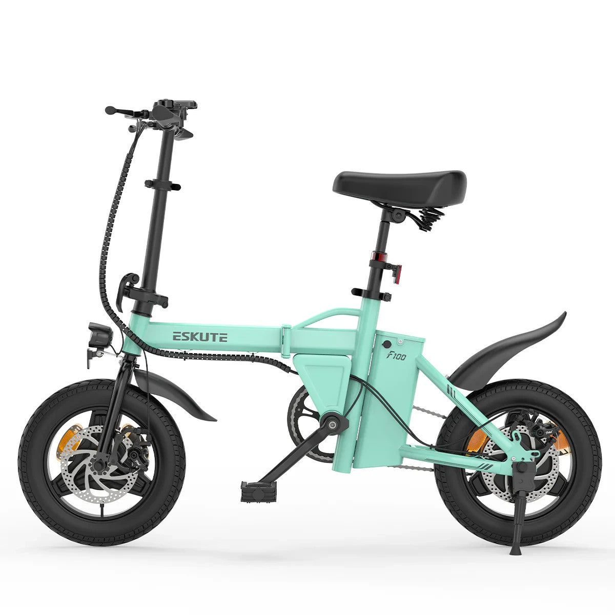 14" Portable Commuter Bike 50km 36V 9A Folding City Bike Full Disc-F200R LG